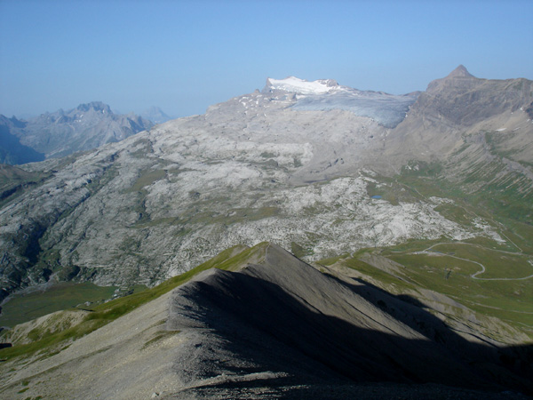Arête de l'Arpille : Au fond le glacier de Tsanfleuron
