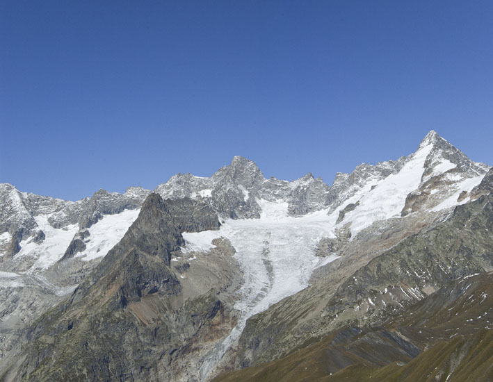 Val ferret : Pointe des Angroniettes, vue sur le Mont Dolent