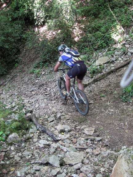Descente sur la Balme : Pierre
