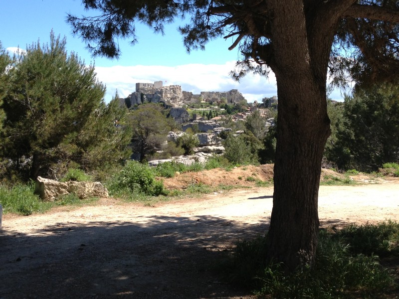 les Baux de Provence : depuis le parking de l'ex cave de Sarragan