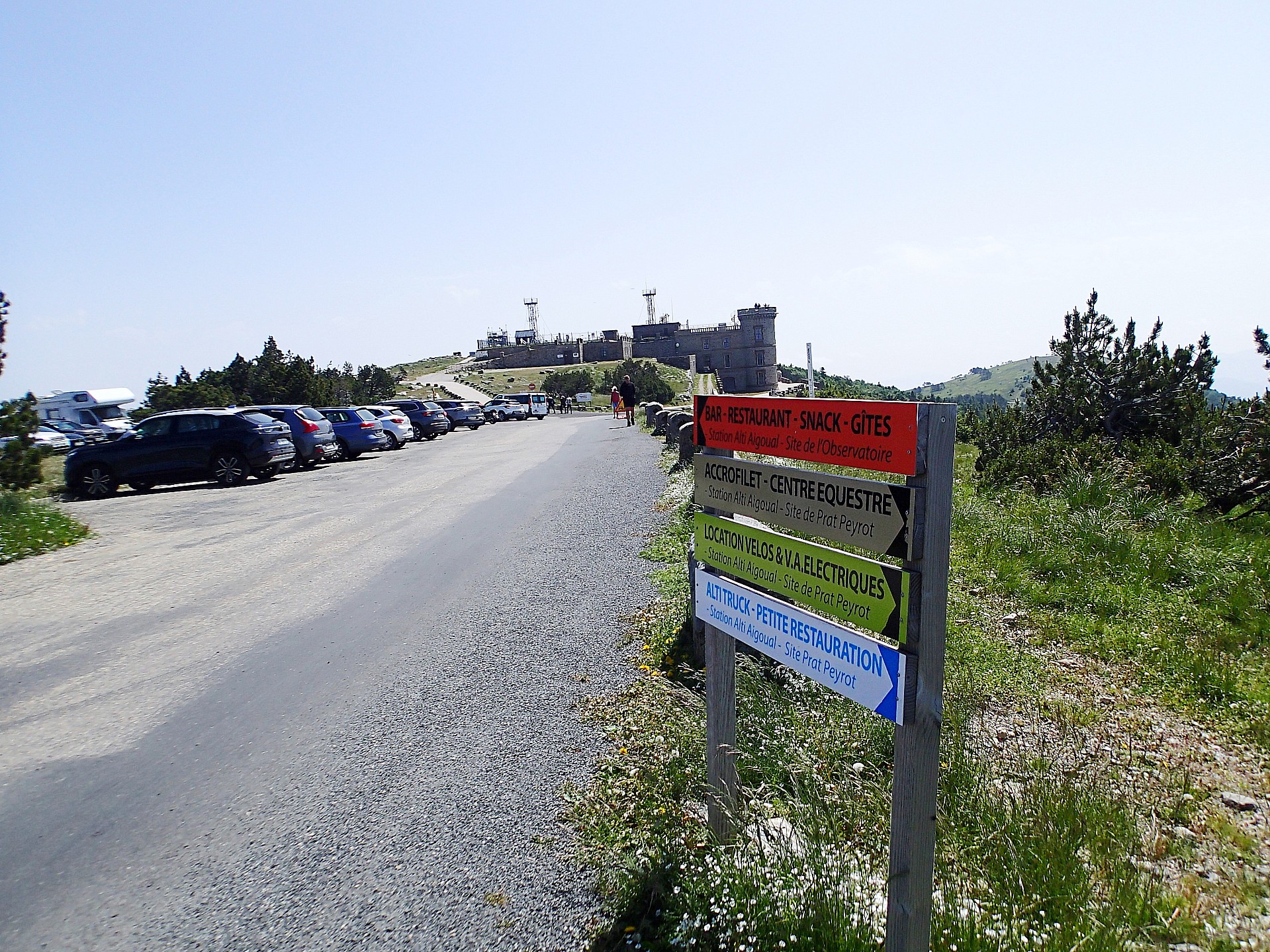L'arrivée au Mont Aigoual.